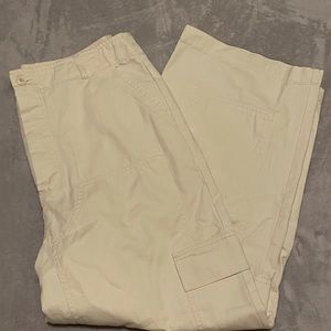 Khaki/Beige/Cream Pants with Multiple Buttons, Flap Pockets